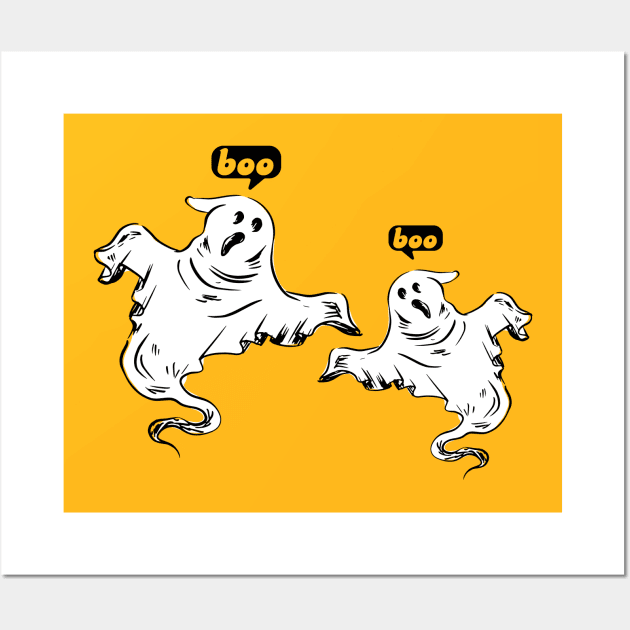 Boo ghost Wall Art by Monosshop
